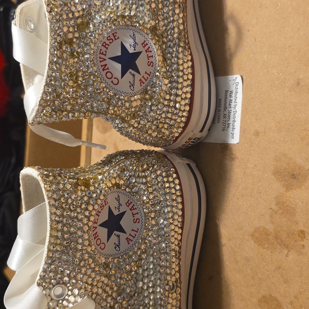 Converse Chuck Taylor Custom Sparkling High-Tops - Silvery - Picture 6 of 16